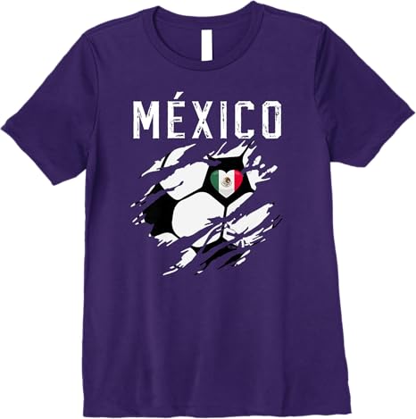 Mexico Retro Vintage Soccer Fan Women T-Shirt with Mexican Flag Heart – Premium Quality