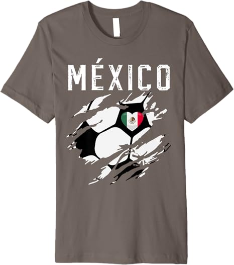 Mexico Retro Vintage Soccer Fan Men T-Shirt with Mexican Flag Heart – Premium Quality