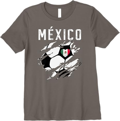 Mexico Retro Vintage Soccer Fan Women T-Shirt with Mexican Flag Heart – Premium Quality