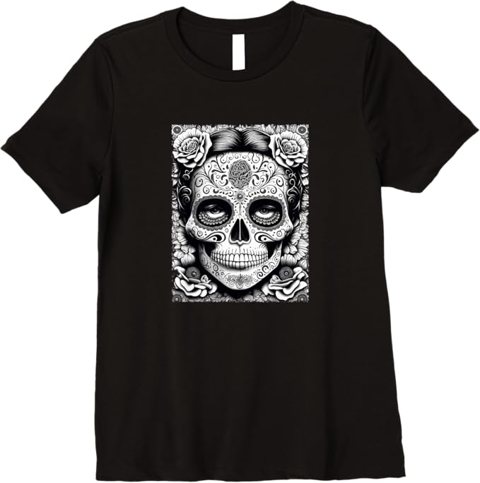 Mexico Holiday Catrina Calaveras Skull Women T-Shirt – Día de los Muertos Premium Design