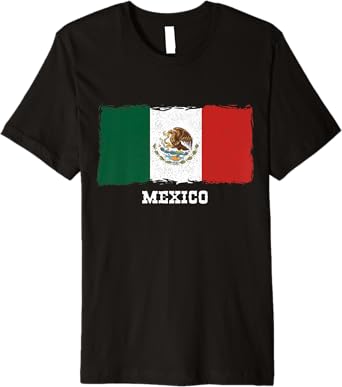 Vintage Mexico Flag Retro Bandera Mexicana Premium Men T-Shirt