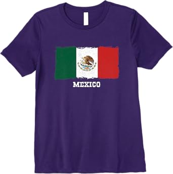 Vintage Mexico Flag Retro Bandera Mexicana Premium Women T-Shirt