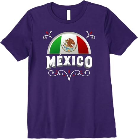 Mexico Bandera Mexican Flag with Mexico Lettering Premium Women T-Shirt