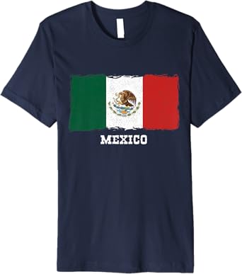 Vintage Mexico Flag Retro Bandera Mexicana Premium Men T-Shirt