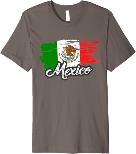 Retro Mexican Flag Vintage Bandera Mexicana Premium Men T-Shirt
