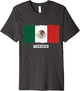 Vintage Mexico Flag Retro Bandera Mexicana Premium Men T-Shirt