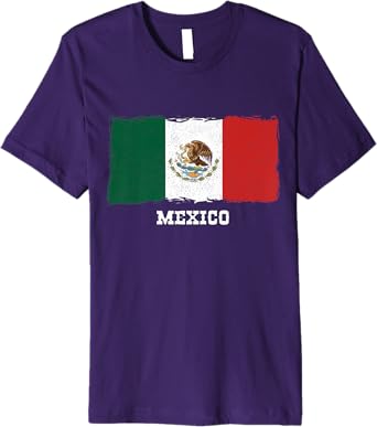 Vintage Mexico Flag Retro Bandera Mexicana Premium Men T-Shirt