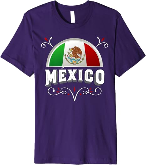 Mexico Bandera Mexican Flag with Mexico Lettering Premium Men T-Shirt