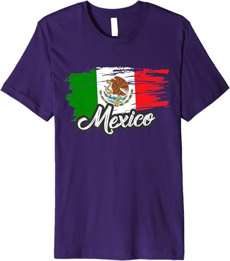 Retro Mexican Flag Vintage Bandera Mexicana Premium Men T-Shirt