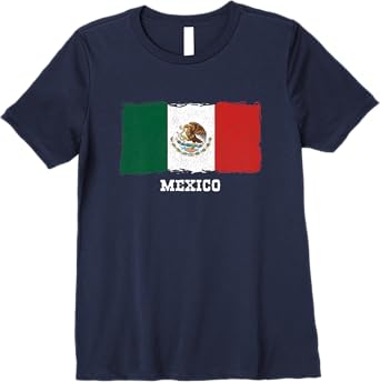 Vintage Mexico Flag Retro Bandera Mexicana Premium Women T-Shirt