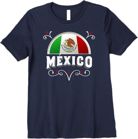 Mexico Bandera Mexican Flag with Mexico Lettering Premium Women T-Shirt