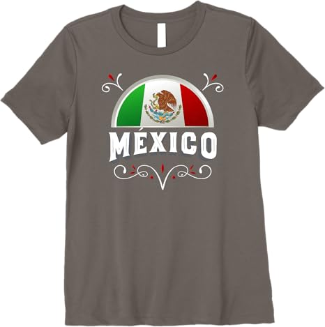 Mexico Bandera Mexican Flag with Mexico Lettering Premium Women T-Shirt