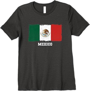 Vintage Mexico Flag Retro Bandera Mexicana Premium Women T-Shirt