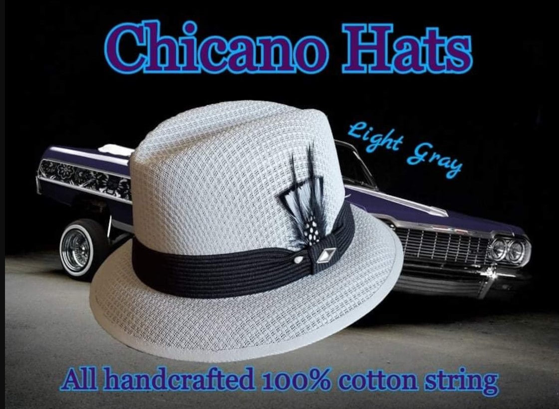 Classic Traditional Garcia Lt. Gray Fedora Hat – Stylish Lowrider Fashion Accessory