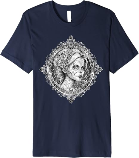 Mexican Día De Los Muertos Calaveras Catrina Premium Men T-Shirt
