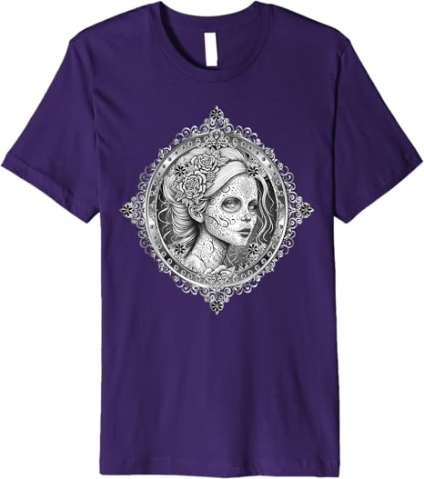Mexican Día De Los Muertos Calaveras Catrina Premium Men T-Shirt