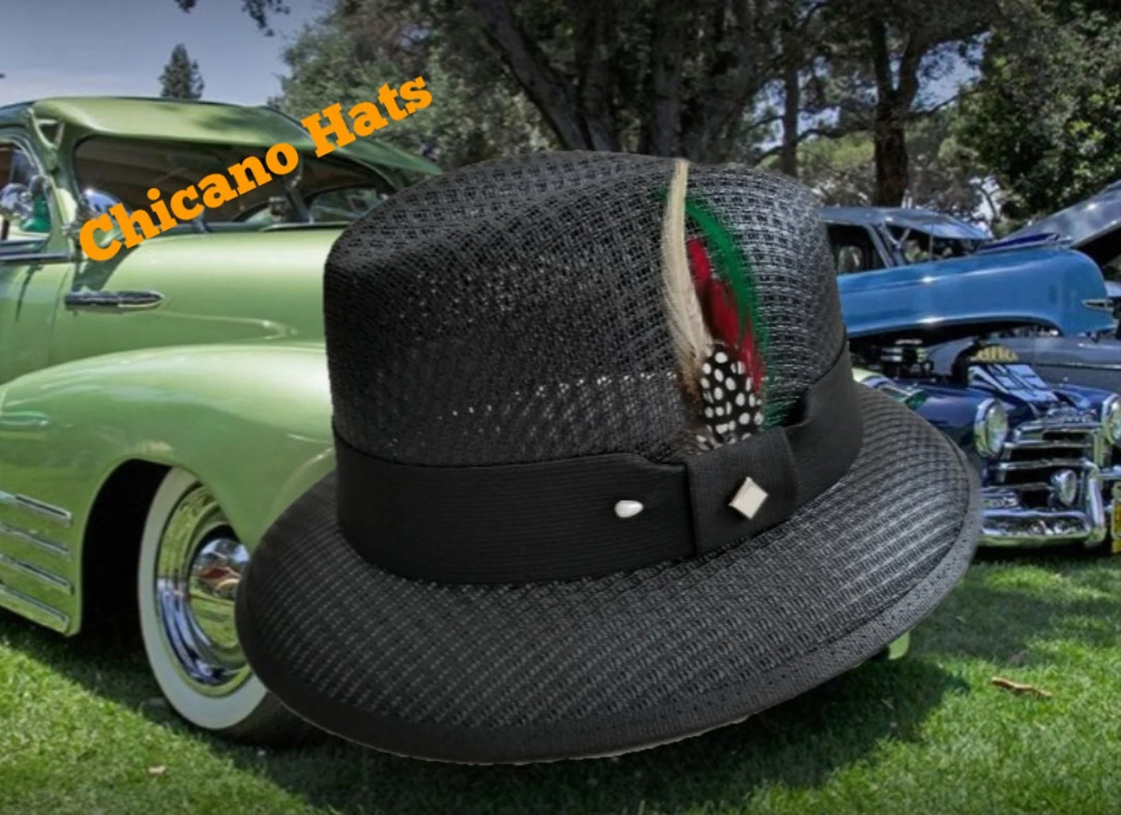 Classic Traditional Garcia Black Fedora – Stylish Lowrider Hat for Men