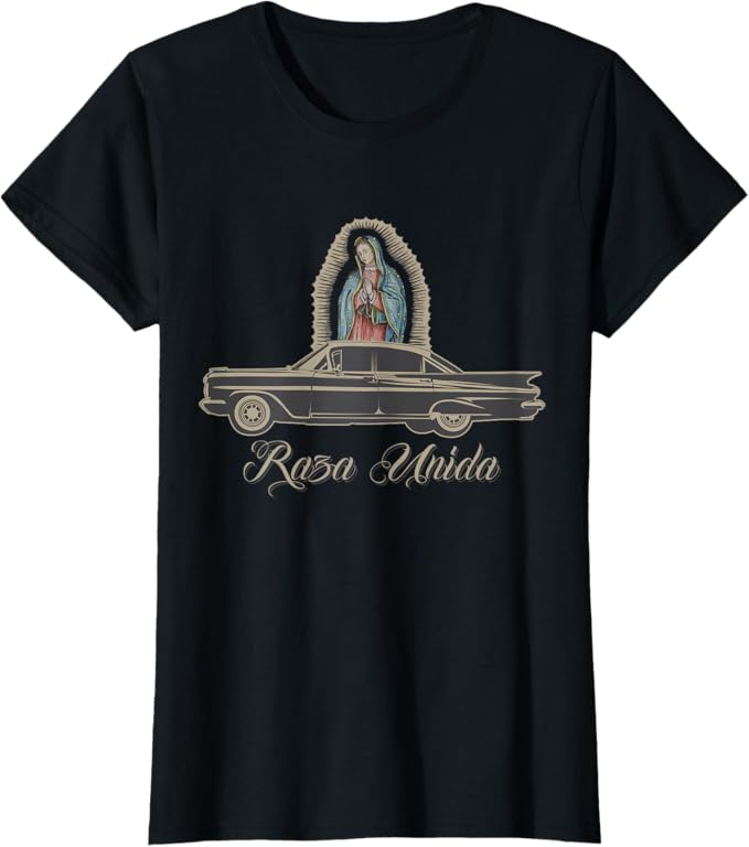 Raza Unida Chicano Lowrider Mexican Hombre Women T-Shirt - Stylish Latino Apparel