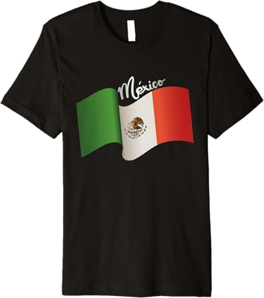 Vintage Mexican Flag Retro Bandera Mexicana Mexico Premium Men T-Shirt
