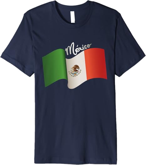 Vintage Mexican Flag Retro Bandera Mexicana Mexico Premium Men T-Shirt