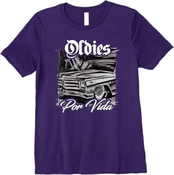 Oldies Por Vida Vintage Car Lowrider Mexican Chicano Premium Women T-Shirt