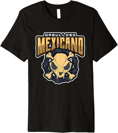 Orgulloso Mexicano Skull Mexican Chicano Premium Men T-Shirt