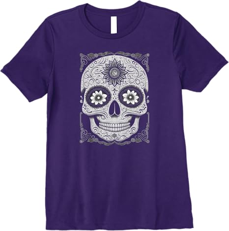 Calaveras Sugar Skull Day of the Dead Mexican Holiday Premium Women T-Shirt