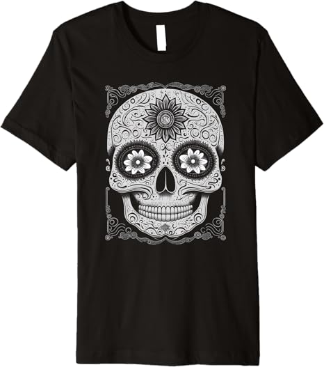 Calaveras Sugar Skull Day of the Dead Mexican Holiday Premium Men T-Shirt
