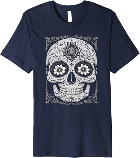 Calaveras Sugar Skull Day of the Dead Mexican Holiday Premium Men T-Shirt