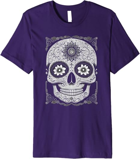 Calaveras Sugar Skull Day of the Dead Mexican Holiday Premium Men T-Shirt