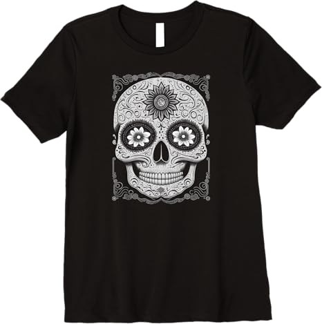 Calaveras Sugar Skull Day of the Dead Mexican Holiday Premium Women T-Shirt