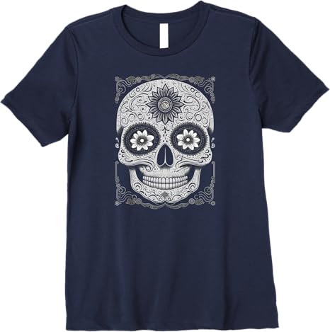 Calaveras Sugar Skull Day of the Dead Mexican Holiday Premium Women T-Shirt
