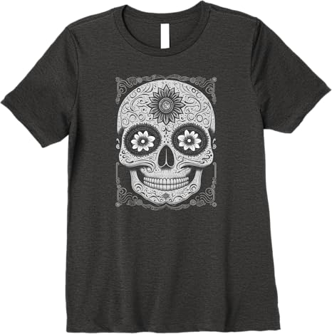Calaveras Sugar Skull Day of the Dead Mexican Holiday Premium Women T-Shirt