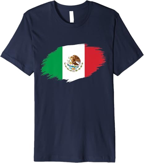 Mexico Flag Camiseta Bandera Mexicana Premium Men T-Shirt