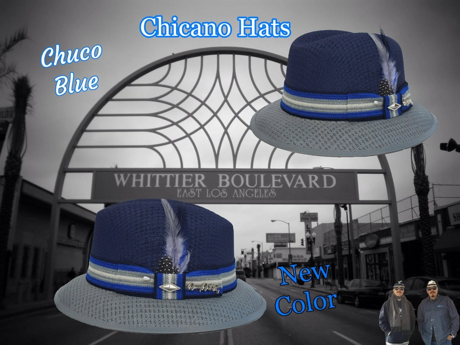 Danny De La Paz Signature Two-Tone Chico Blue and Gray Lowrider Hat