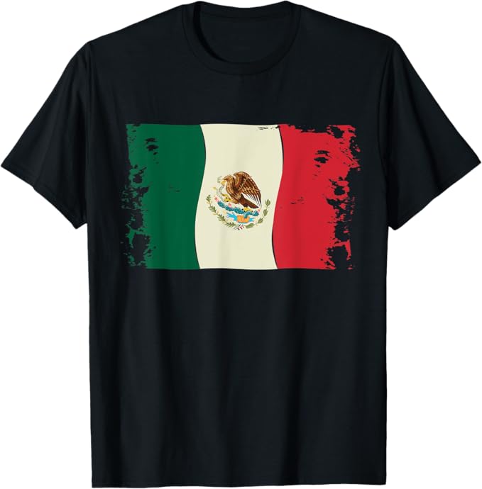 Vintage Mexican Flag Men T-Shirt – Bandera Mexicana Camiseta Design
