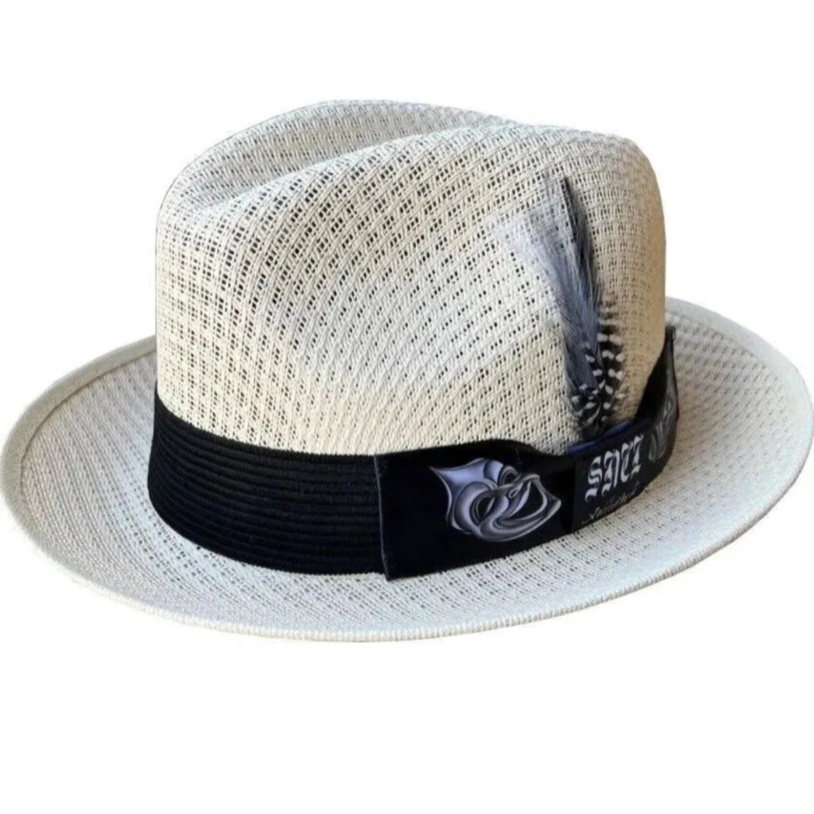 Freddy Negrete White Lowrider Fedora Hat - Stylish Classic Design