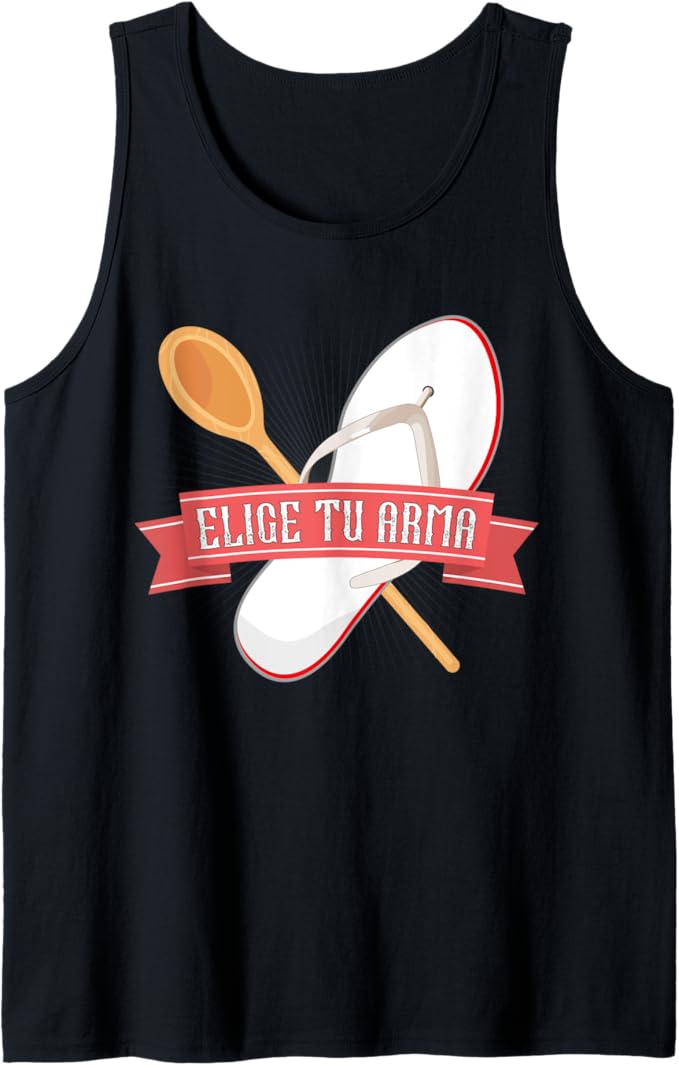 Elige Tu Arma Funny Latina Mexicana Chancla Men’s Tank Top