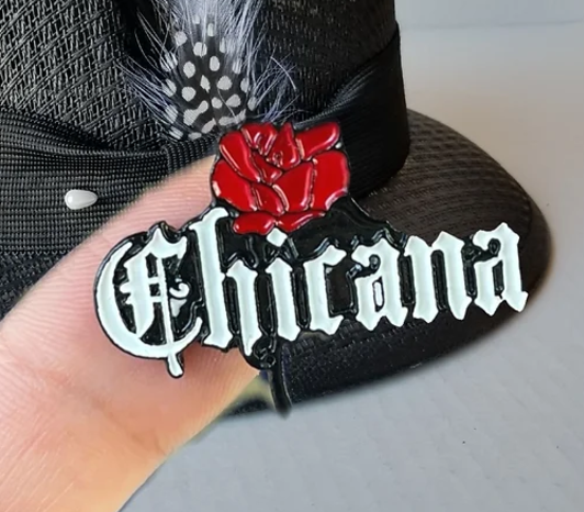 Chicana Rose Lapel Pin – Mexican Heritage and Chicano Culture Accessory