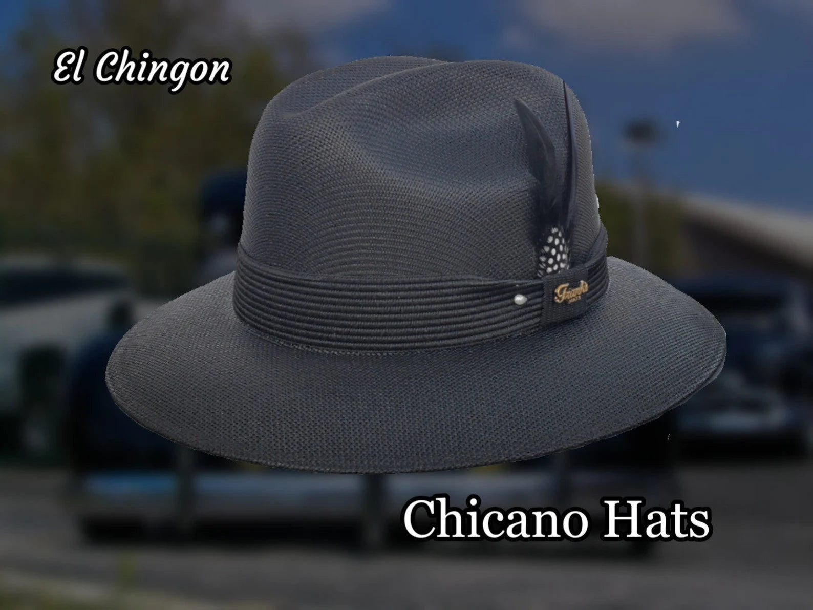 Black Goldline Chingon Wide Brim Hat by Garcia
