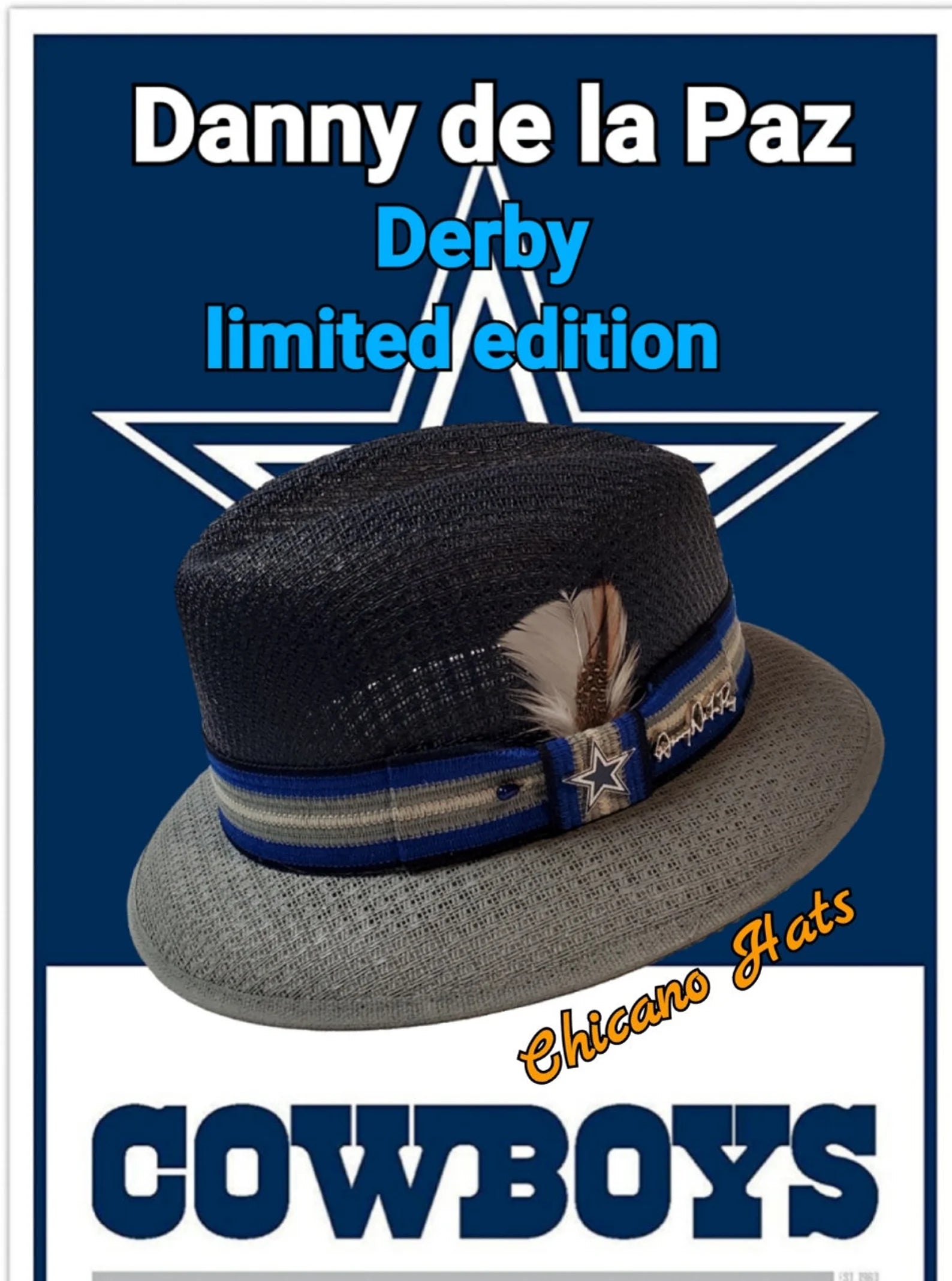 Danny De La Paz Team Signature Cowboys Blue and Gray Lowrider Hat