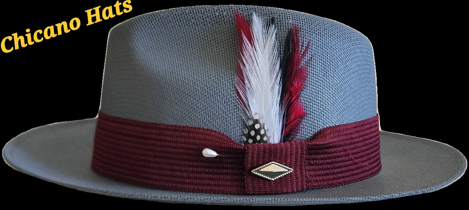 Goldline Oxford Viejo with Burgundy Band – Flip Down or Up Hat