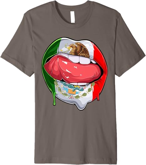 Mexico Flag Lips Men T-Shirt – Stylish Mexican Bandera Lip Design