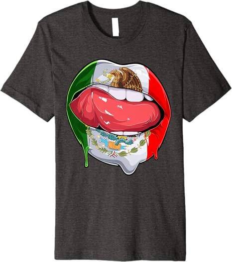 Mexico Flag Lips Men T-Shirt – Stylish Mexican Bandera Lip Design
