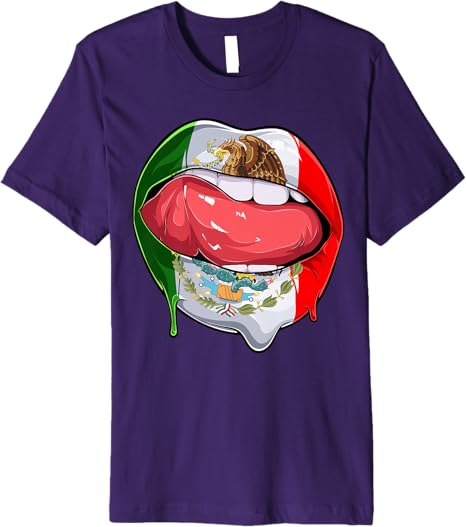 Mexico Flag Lips Men T-Shirt – Stylish Mexican Bandera Lip Design