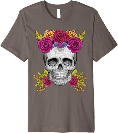 Premium Dia de los Muertos Sugar Skull T-Shirt – Mexican Day of the Dead Design