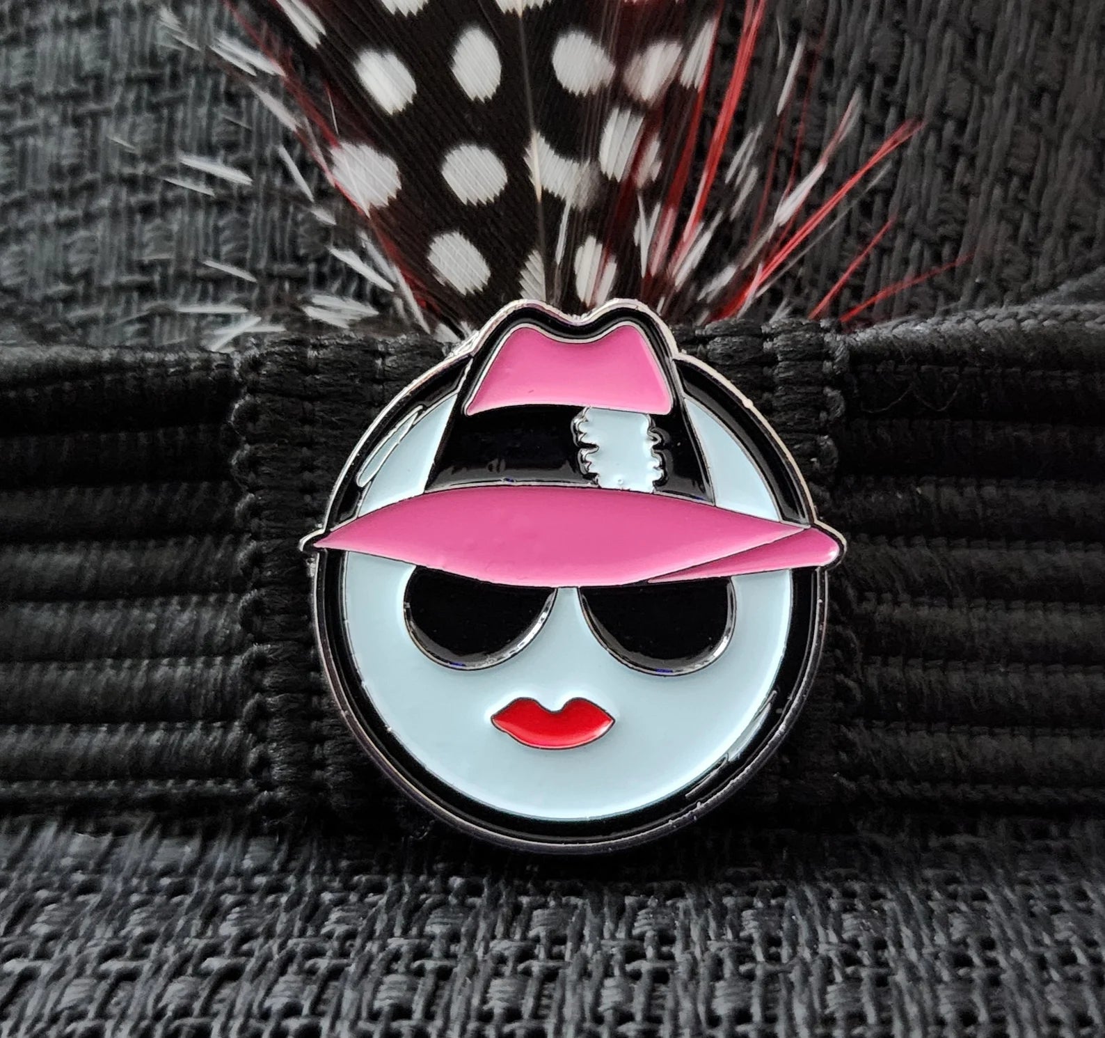 Lowrider Girl Lapel Pin – Vintage Car Culture Accessory
