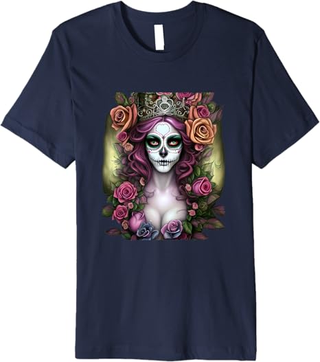 Mexico Día de los Muertos Catrina Skull Day of the Dead Premium Men T-Shirt