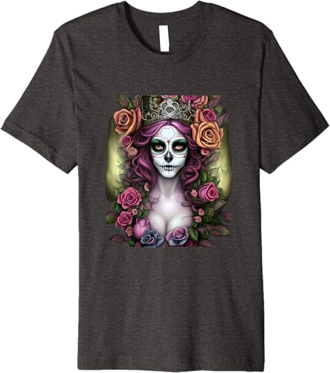 Mexico Día de los Muertos Catrina Skull Day of the Dead Premium Men T-Shirt