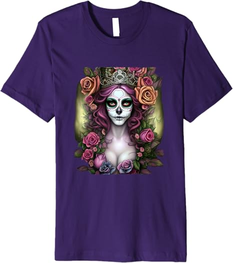 Mexico Día de los Muertos Catrina Skull Day of the Dead Premium Men T-Shirt